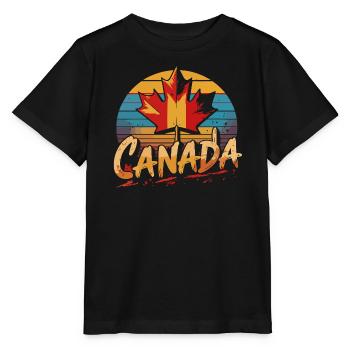 Canada Pride Rainbow Maple - Stanley/Stella MINI CREATOR Kids’ T-Shirt - black - Front - Mikhail (115cm)
