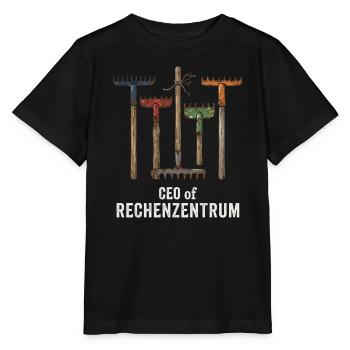 CEO of Rechenzentrum Leiter Programmierer - Stanley/Stella Kinder T-Shirt MINI CREATOR  - Schwarz - Vorne - Mikhail (115cm)