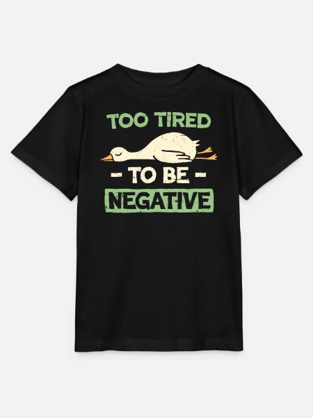 Zu müde, um negativ zu sein - Stanley/Stella Kinder T-Shirt MINI CREATOR - Schwarz