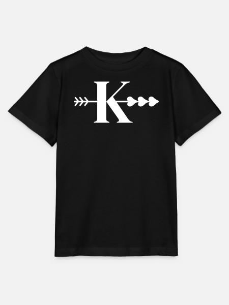 Buchstabe k Pfeil Herz - Stanley/Stella Kinder T-Shirt MINI CREATOR  - Schwarz