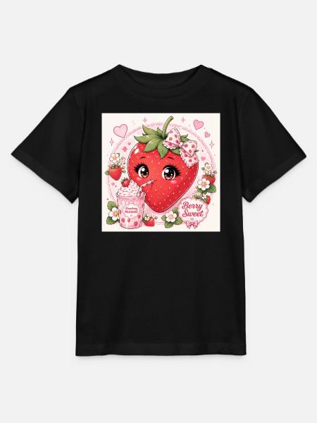 Erdbeer-Traum-Pink-Anhänger - Stanley/Stella Kinder T-Shirt MINI CREATOR - Schwarz