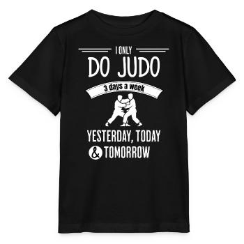 Lustiges Judo-Match - Stanley/Stella Kinder T-Shirt MINI CREATOR  - Schwarz - Vorne - Mikhail (115cm)