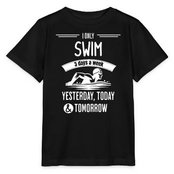 Tägliche Schwimmergewohnheit - Stanley/Stella Kinder T-Shirt MINI CREATOR  - Schwarz - Vorne - Mikhail (115cm)