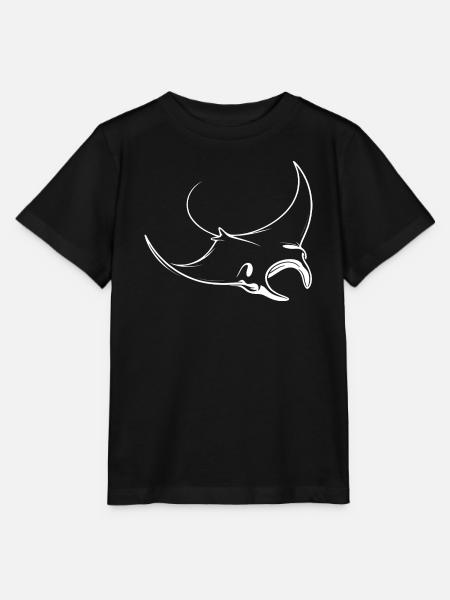 Weißer Schädel Linienkunst - Stanley/Stella Kinder T-Shirt MINI CREATOR - Schwarz