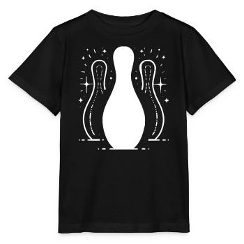 Bowling Pins - Stanley/Stella Kinder T-Shirt MINI CREATOR  - Schwarz - Vorne - Mikhail (115cm)