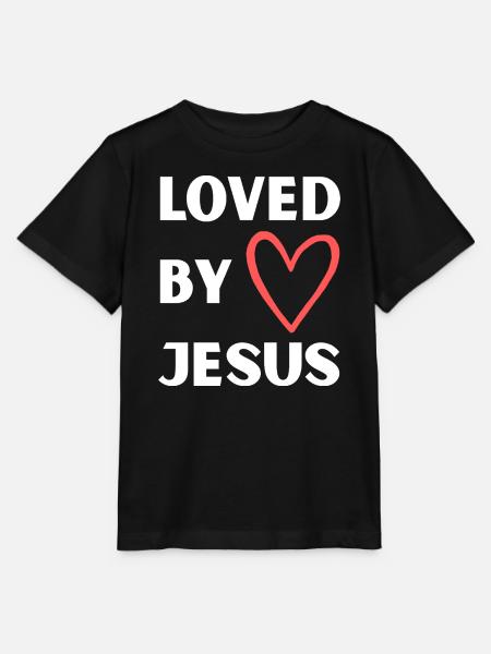 Loved by Jesus - Christliches Design - Stanley/Stella Kinder T-Shirt MINI CREATOR - Schwarz