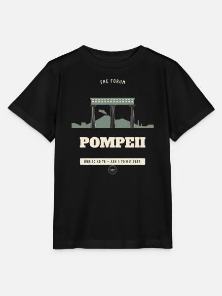 Pompeji Forum Retro Reiseemblem - Stanley/Stella Kinder T-Shirt MINI CREATOR - Schwarz