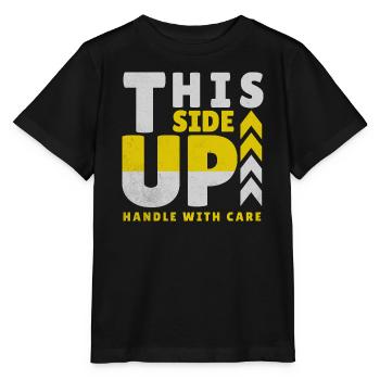 THIS SIDE UP  - Stanley/Stella Kinder T-Shirt MINI CREATOR  - Schwarz - Vorne - Mikhail (115cm)