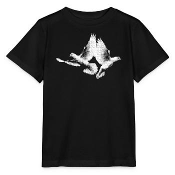 Taubenflügel, die am Himmel fliegen - Stanley/Stella Kinder T-Shirt MINI CREATOR  - Schwarz - Vorne - Mikhail (115cm)