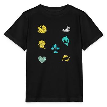 Tropische Insel Südsee - Stanley/Stella Kinder T-Shirt MINI CREATOR  - Schwarz - Vorne - Mikhail (115cm)