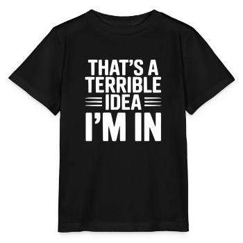 Das ist eine schreckliche Idee, in der ich stecke - Stanley/Stella Kinder T-Shirt MINI CREATOR  - Schwarz - Vorne - Mikhail (115cm)