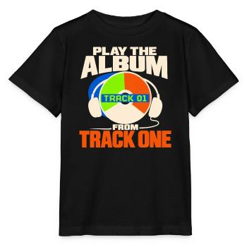 Cd-sammler Kompaktplatte Physisches Medium - Stanley/Stella Kinder T-Shirt MINI CREATOR  - Schwarz - Vorne - Mikhail (115cm)