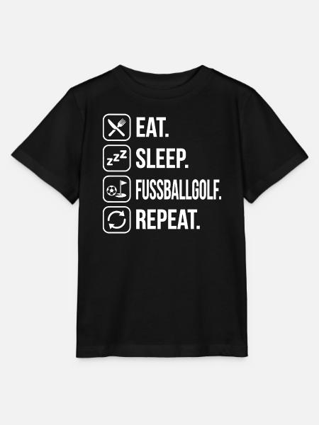 Eat Sleep Fußballgolf Repeat - Stanley/Stella Kinder T-Shirt MINI CREATOR  - Schwarz