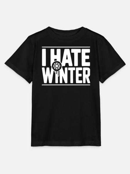 Ich hasse den Winter - Stanley/Stella Kinder T-Shirt MINI CREATOR  - Schwarz