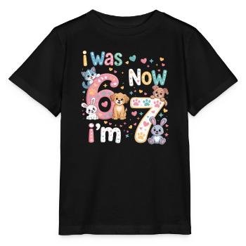 Ich war jetzt 6, 7 Geburtstagshaustiere - Stanley/Stella Kinder T-Shirt MINI CREATOR  - Schwarz - Vorne - Mikhail (115cm)