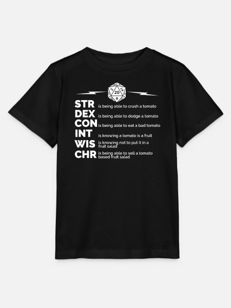 RPG Stats Meme – Tabletop RPG TTRPG Dice Gamer - Stanley/Stella Kinder T-Shirt MINI CREATOR  - Schwarz