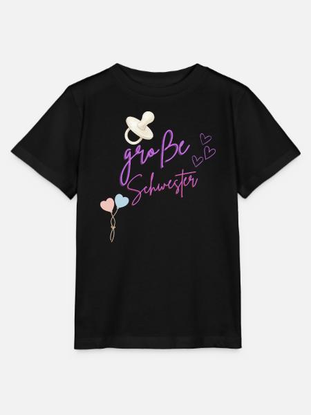 Große Schwester - Stanley/Stella Kinder T-Shirt MINI CREATOR  - Schwarz
