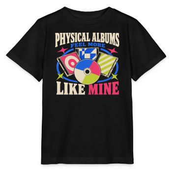 Cd-sammler Kompaktplatte Physisches Medium - Stanley/Stella Kinder T-Shirt MINI CREATOR  - Schwarz - Vorne - Mikhail (115cm)