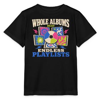 Cd-sammler Kompaktplatte Physisches Medium - Stanley/Stella Kinder T-Shirt MINI CREATOR  - Schwarz - Vorne - Mikhail (115cm)