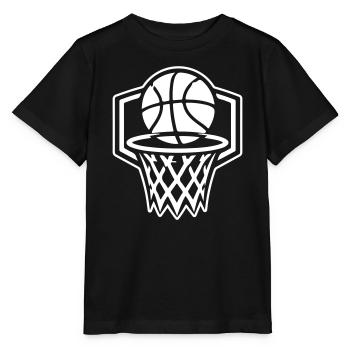 Basketball Korb Symbol - Stanley/Stella Kinder T-Shirt MINI CREATOR  - Schwarz - Vorne - Mikhail (115cm)
