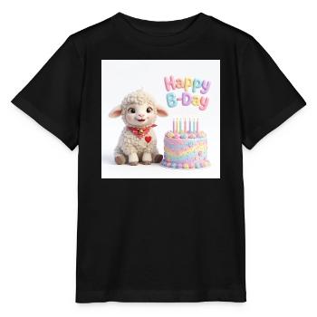 Lammy Happy B-day - Stanley/Stella Kinder T-Shirt MINI CREATOR  - Schwarz - Vorne - Mikhail (115cm)