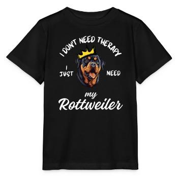 Rottweilerkönig Goldene Krone - Stanley/Stella Kinder T-Shirt MINI CREATOR  - Schwarz - Vorne - Mikhail (115cm)