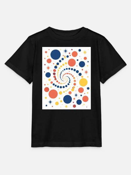 Bunte Spirale aus Punkten - Stanley/Stella Kinder T-Shirt MINI CREATOR  - Schwarz