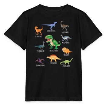 Dinosaurier Arten Urzeit Dinos Kinder Geschenk - Stanley/Stella Kinder T-Shirt MINI CREATOR  - Schwarz - Vorne - Mikhail (115cm)