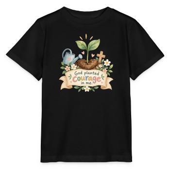 Gott gab mir Mut - Stanley/Stella Kinder T-Shirt MINI CREATOR  - Schwarz - Vorne - Mikhail (115cm)
