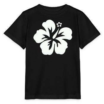 Hibiskus Tropenprint - Stanley/Stella Kinder T-Shirt MINI CREATOR  - Schwarz - Vorne - Mikhail (115cm)