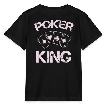 Poker König Kartenmuster - Stanley/Stella Kinder T-Shirt MINI CREATOR  - Schwarz - Vorne - Mikhail (115cm)