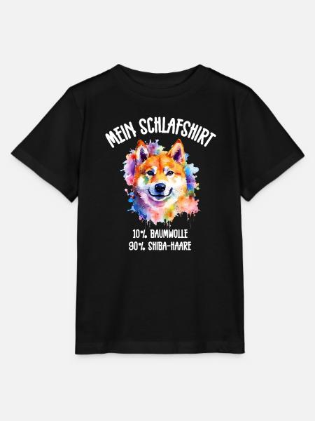 Shiba Inu Schlafshirt Bunt - Stanley/Stella Kinder T-Shirt MINI CREATOR  - Schwarz