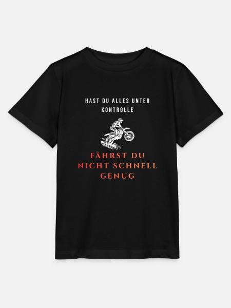 Kontrolle oder Geschwindigkeit Moto-Spruch - Stanley/Stella Kinder T-Shirt MINI CREATOR - Schwarz