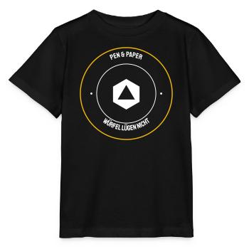 Pen and Paper Rollenspiel W20 Geschenk Emblem - Stanley/Stella Kinder T-Shirt MINI CREATOR  - Schwarz - Vorne - Mikhail (115cm)