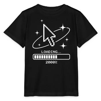 Y2K Retro Mauszeiger Loading 2000er Tech T-Shirt - Stanley/Stella Kinder T-Shirt MINI CREATOR  - Schwarz - Vorne - Mikhail (115cm)