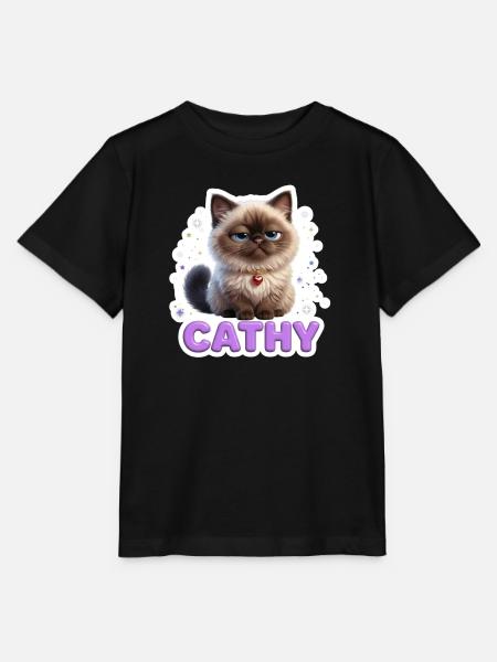 Fluffy Love Cathy - Stanley/Stella Kinder T-Shirt MINI CREATOR  - Schwarz