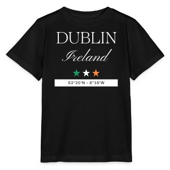 Dublin Irland Souvenir – Reise minimalistisch - Stanley/Stella Kinder T-Shirt MINI CREATOR  - Schwarz - Vorne - Mikhail (115cm)