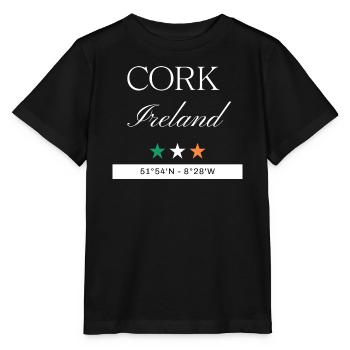 Cork Irland Souvenir – Reise minimalistisch - Stanley/Stella Kinder T-Shirt MINI CREATOR  - Schwarz - Vorne - Mikhail (115cm)