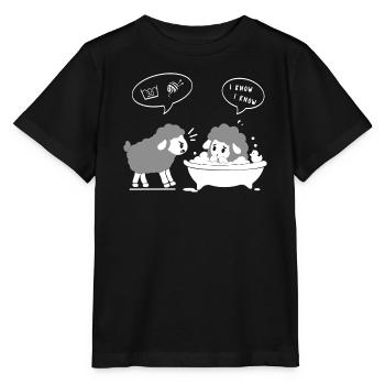 Schafbad Spa Humor - Stanley/Stella Kinder T-Shirt MINI CREATOR  - Schwarz - Vorne - Mikhail (115cm)