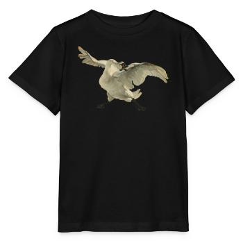 Schwan aus dem Rijksmuseum - Stanley/Stella Kinder T-Shirt MINI CREATOR  - Schwarz - Vorne - Mikhail (115cm)