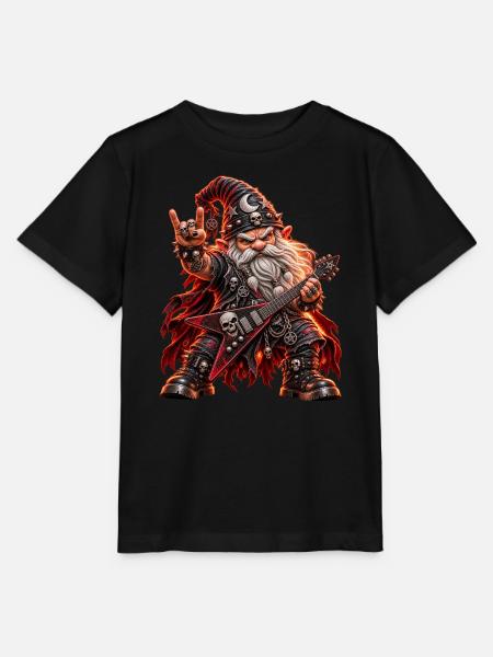 Heavy Metal Zwerg – Rocker mit E-Gitarre - Stanley/Stella Kinder T-Shirt MINI CREATOR  - Schwarz
