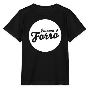 Eu Amo Forro – Schlichtes Forro Statement - Stanley/Stella Kinder T-Shirt MINI CREATOR  - Schwarz - Vorne - Mikhail (115cm)