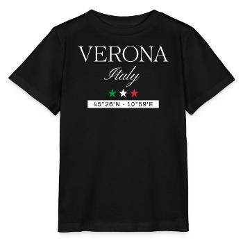 Verona Italien Souvenir – Reise minimalistisch - Stanley/Stella Kinder T-Shirt MINI CREATOR  - Schwarz - Vorne - Mikhail (115cm)