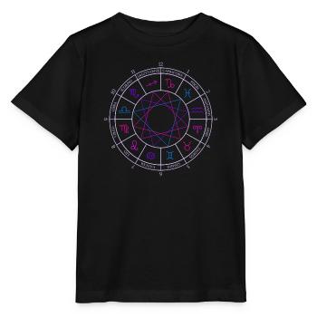 Rad der 12 Tierkreiszeichen mit Namen und Monaten - Stanley/Stella Kinder T-Shirt MINI CREATOR  - Schwarz - Vorne - Mikhail (115cm)