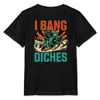 Ditch Banging Schlittenfahrer – Schneemobil Schneemobilfahren - Stanley/Stella Kinder T-Shirt MINI CREATOR  - Schwarz - Vorne - Mikhail (115cm)