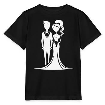 Hochzeitsduo Silhouette - Stanley/Stella Kinder T-Shirt MINI CREATOR  - Schwarz - Vorne - Mikhail (115cm)