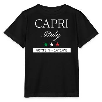 Capri Italien Souvenir – Reise minimalistisch - Stanley/Stella Kinder T-Shirt MINI CREATOR  - Schwarz - Vorne - Mikhail (115cm)