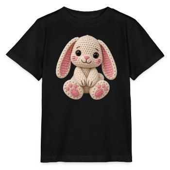 Kuscheliger Häkelhase - Stanley/Stella Kinder T-Shirt MINI CREATOR  - Schwarz - Vorne - Mikhail (115cm)