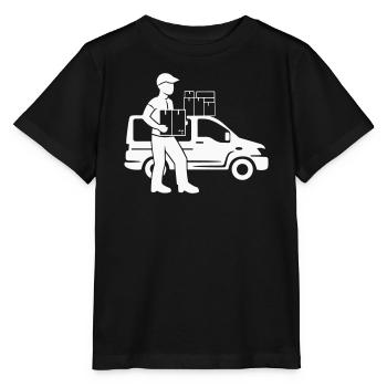 Lieferheld Paketclipart - Stanley/Stella Kinder T-Shirt MINI CREATOR  - Schwarz - Vorne - Mikhail (115cm)