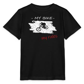 Mein Bike Meine Regeln, my bike my rules - Stanley/Stella Kinder T-Shirt MINI CREATOR  - Schwarz - Vorne - Mikhail (115cm)